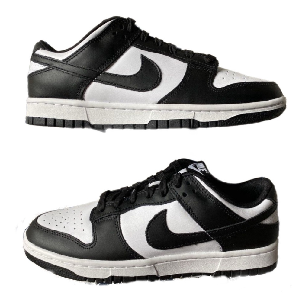 Nike Men's Black and White Low-Top Sneakers